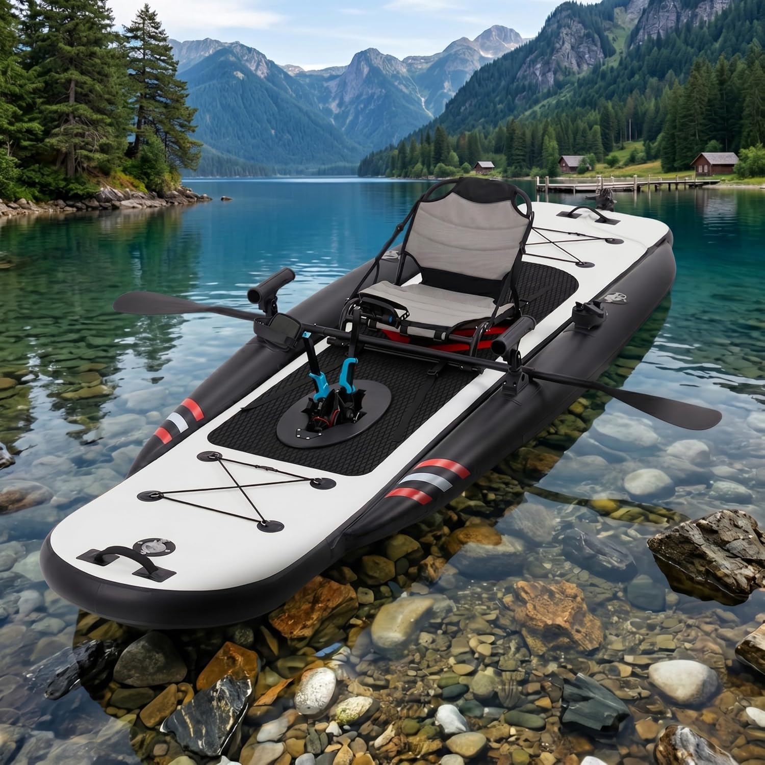 Fishing Kayak Pedal Drive - قارب صيد قابل للنفخ من البولي