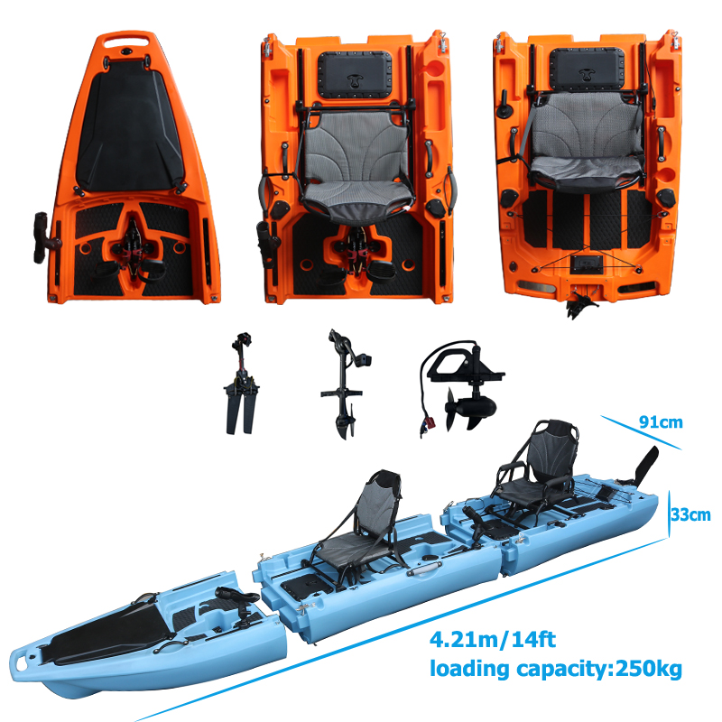 Fishing Kayak Pedal Drive - قارب كاياك قابل للفصل بطول 14