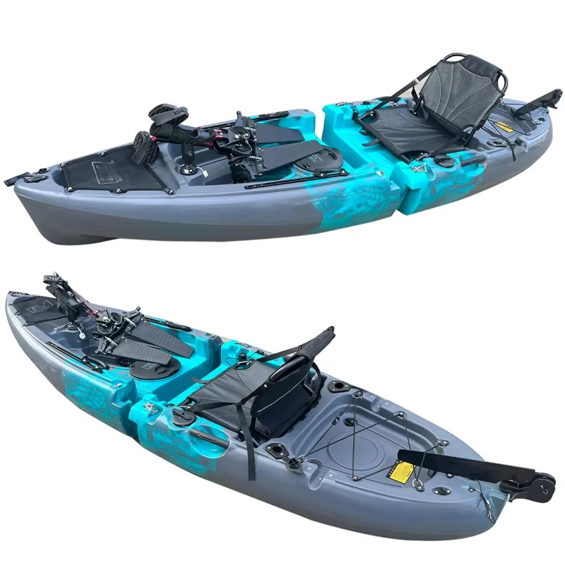 10FT وحدات الدفع دواسة تعمل با - مراجعة Fishing Kayak Pedal Drive وسعره